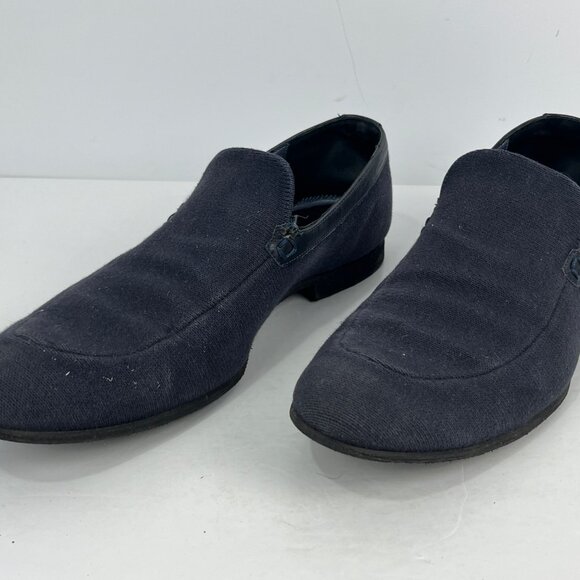 Emporio Armani Loafers Size 10 EU 43 Gray Almond Toe Block Heel Slip On - Picture 2 of 7